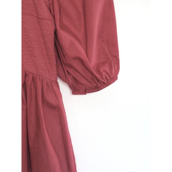 Anthropologie Red Puff-Sleeve Sweetheart Mini Dress - New - Medium - Picture 14 of 14